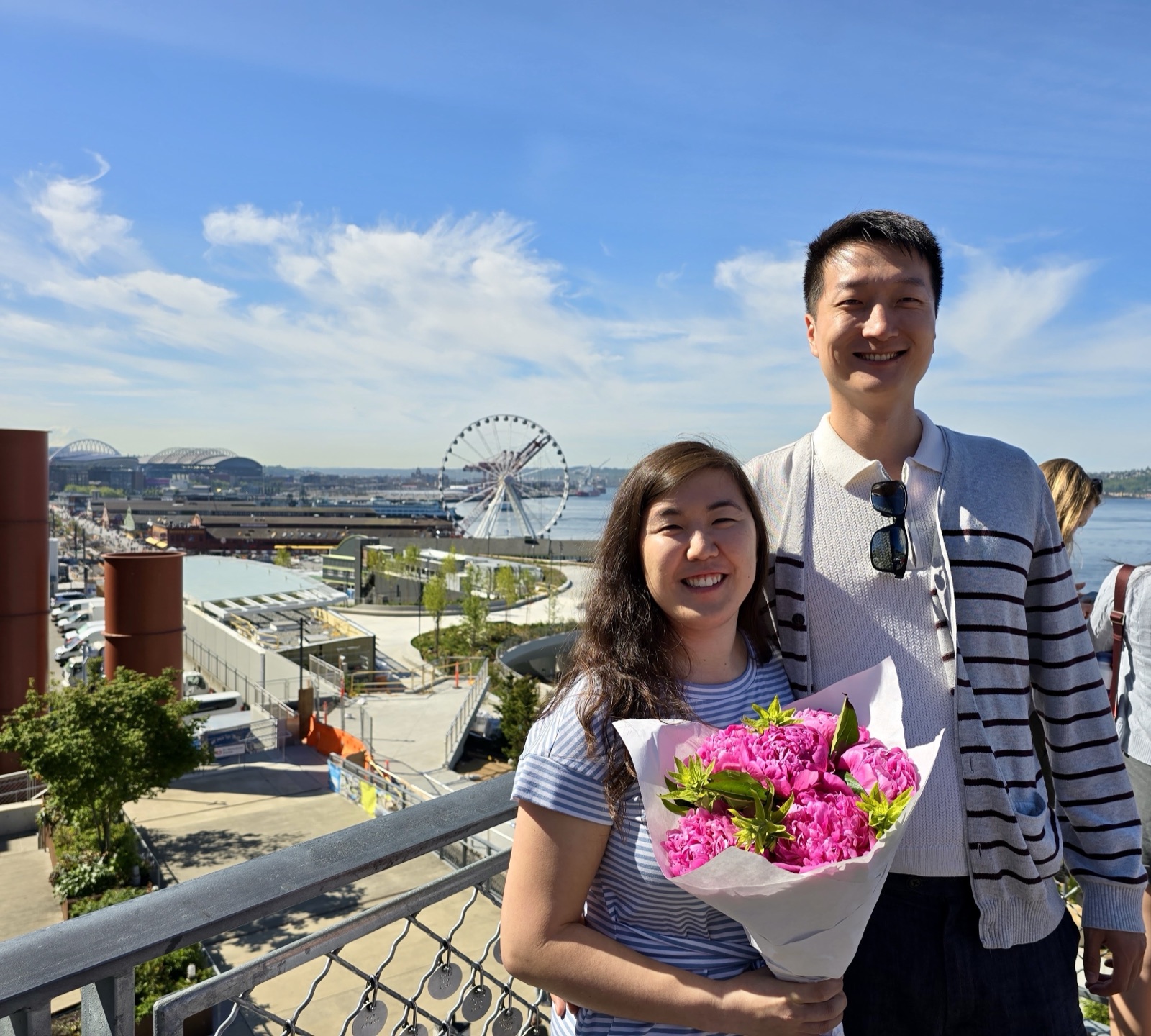 Peonies by the pier